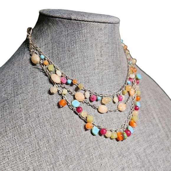 Vintage Carnival Cascade Dangle Necklace - Picture 8 of 12